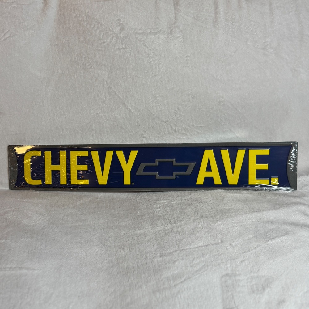 Chevy Ave Street Sign Metal Chevrolet Garage Gearhead Man Cave Automotive Decor